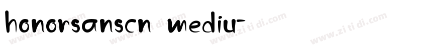 honorsanscn mediu字体转换